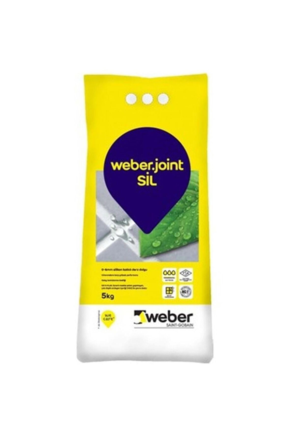 WEBER JOİNT SİLİKONLU GRİ DERZ 5 KG