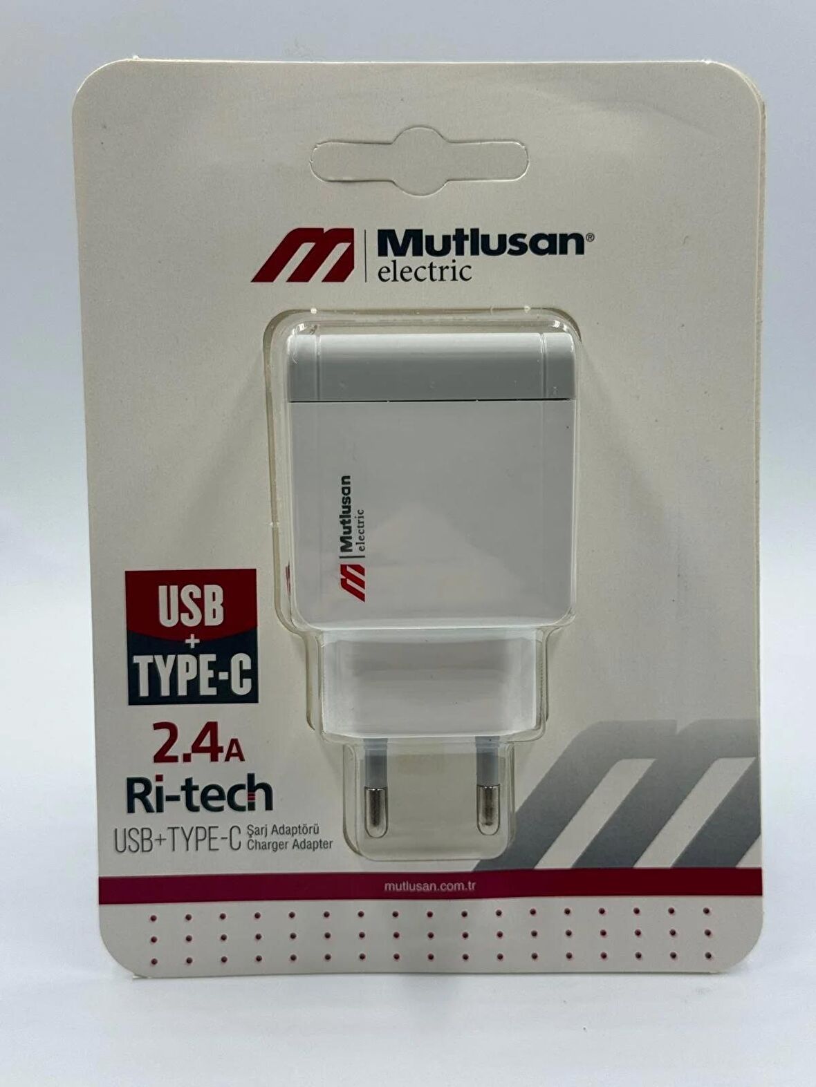 MUTLUSAN USB+TYPE-C FİŞ ADAPTÖR 2,4A