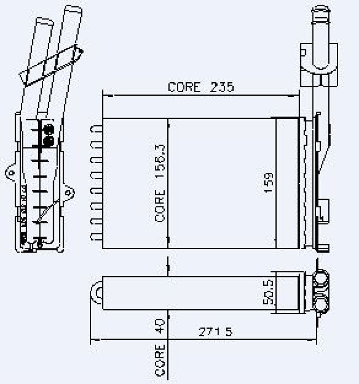 Renault Eski Kalorıfer Radyatoru R21 Optıma Manager Concorde (2 Sira Cu+pl) - Kale 0584862al