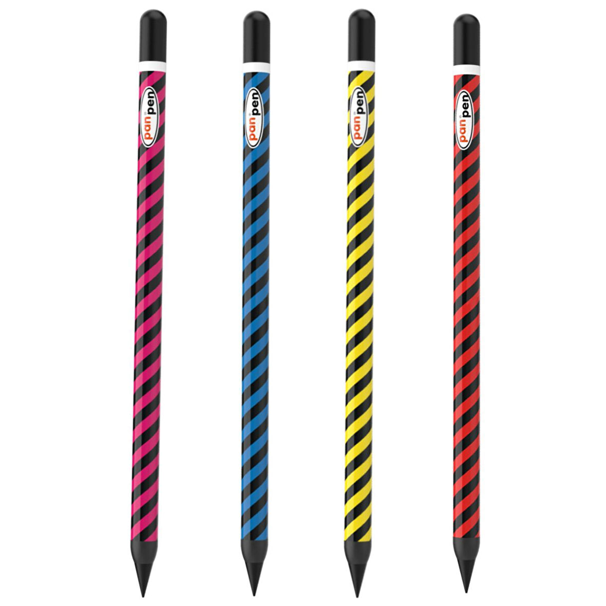 Panda Panpen Çizgili Neon Serisi Bitmeyen Kurşun Kalem (PAN722) 1 Adet