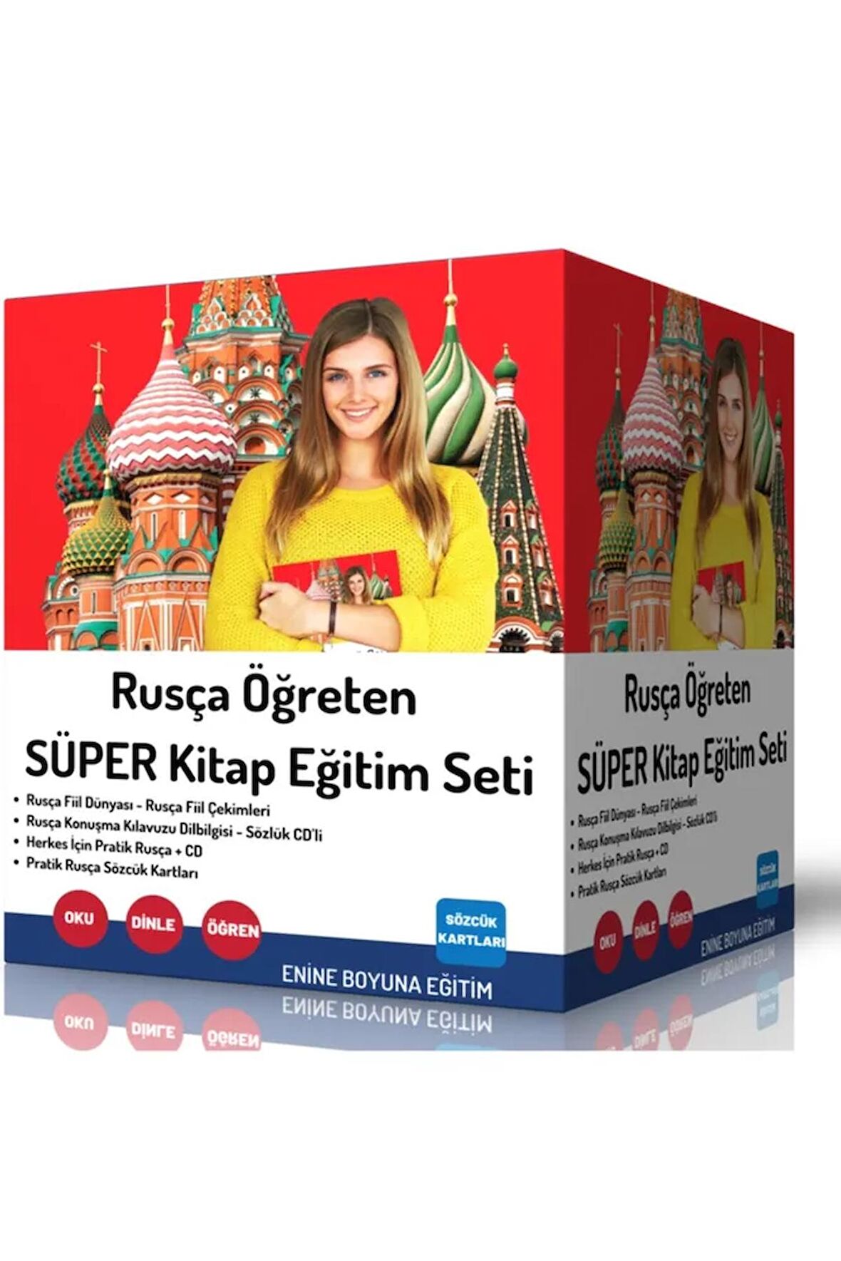 Enine Boyuna Rusça Kitap Seti (2500 Sayfalık 4 Kitap Seti)