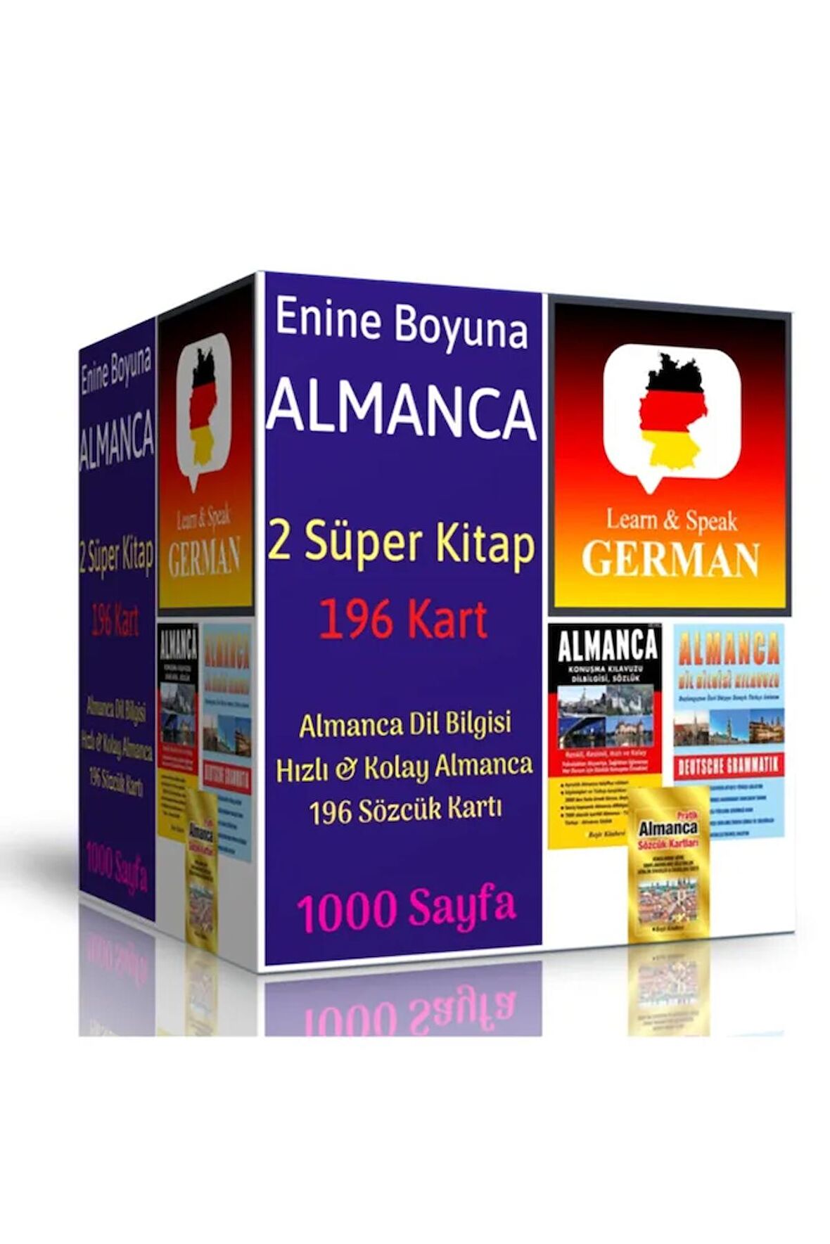 Almanca Kitap Seti (1000 Sayfalık Enine Boyuna Almanca)