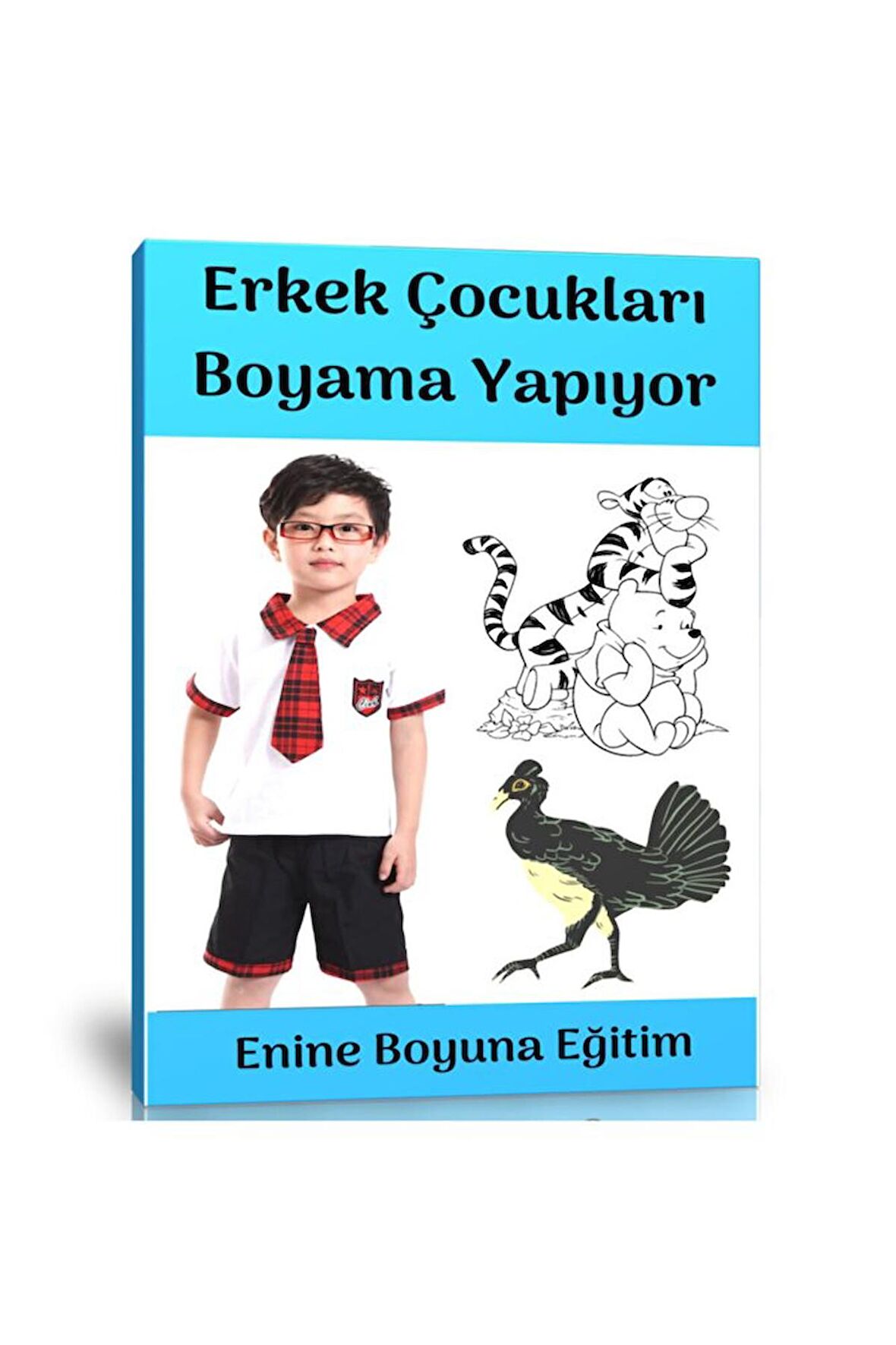 Erkek Çocukları Boyama Yapıyor Kitabı