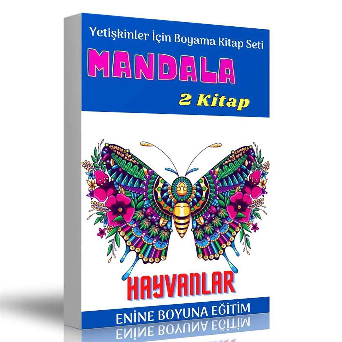 Yetişkinler İçin Hayvanları Boyama Kitap Seti (2 Kitap)