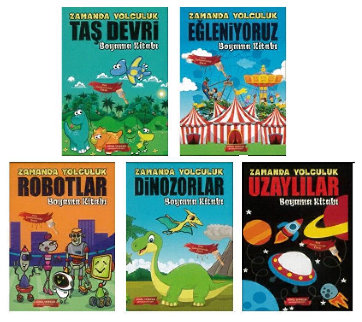 Zamanda Yolculuk Boyama Kitapları - 5 Kitap