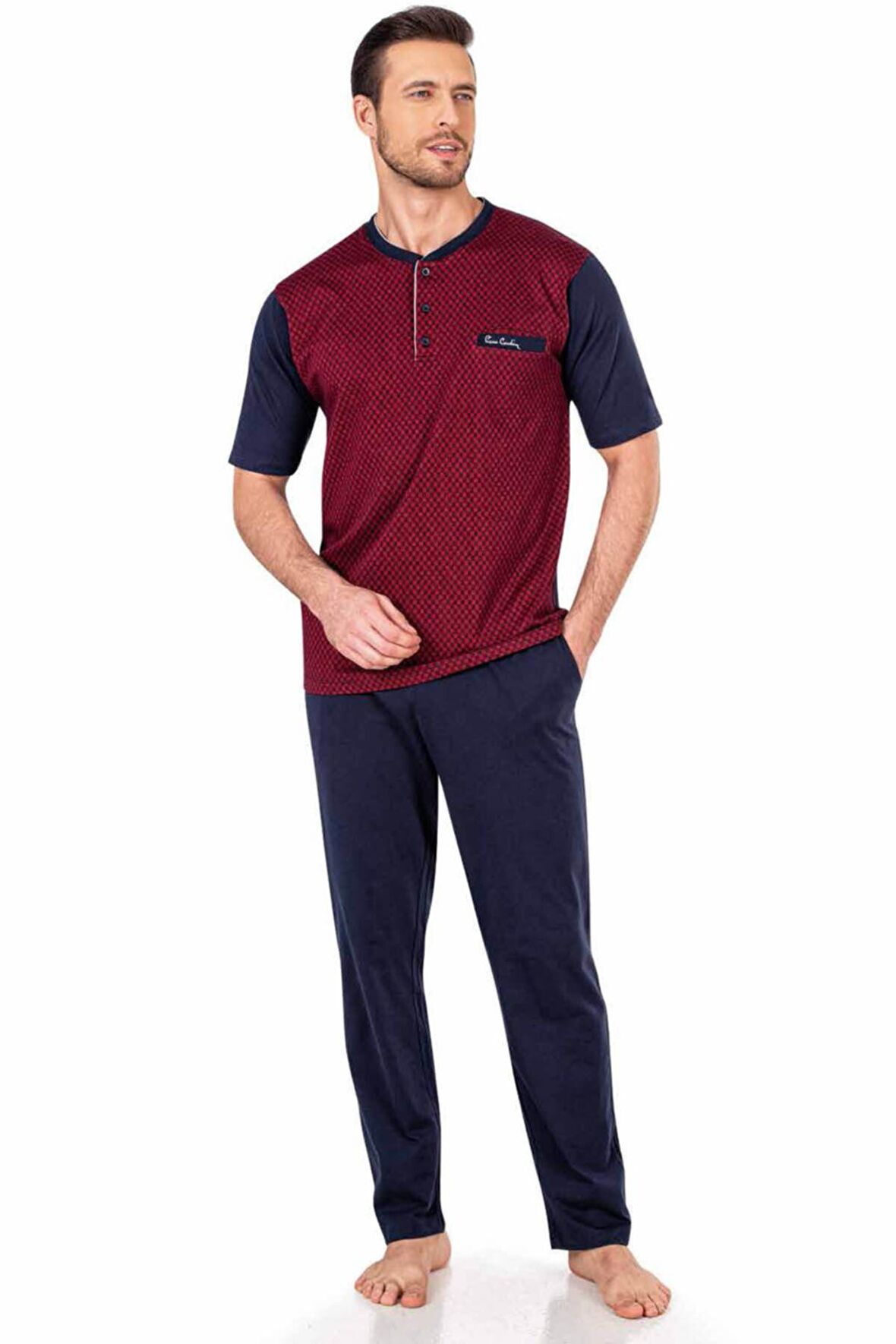 Pierre Cardin Yazlık Damatlık 3'lü Pijama Takımı Kutulu 5481