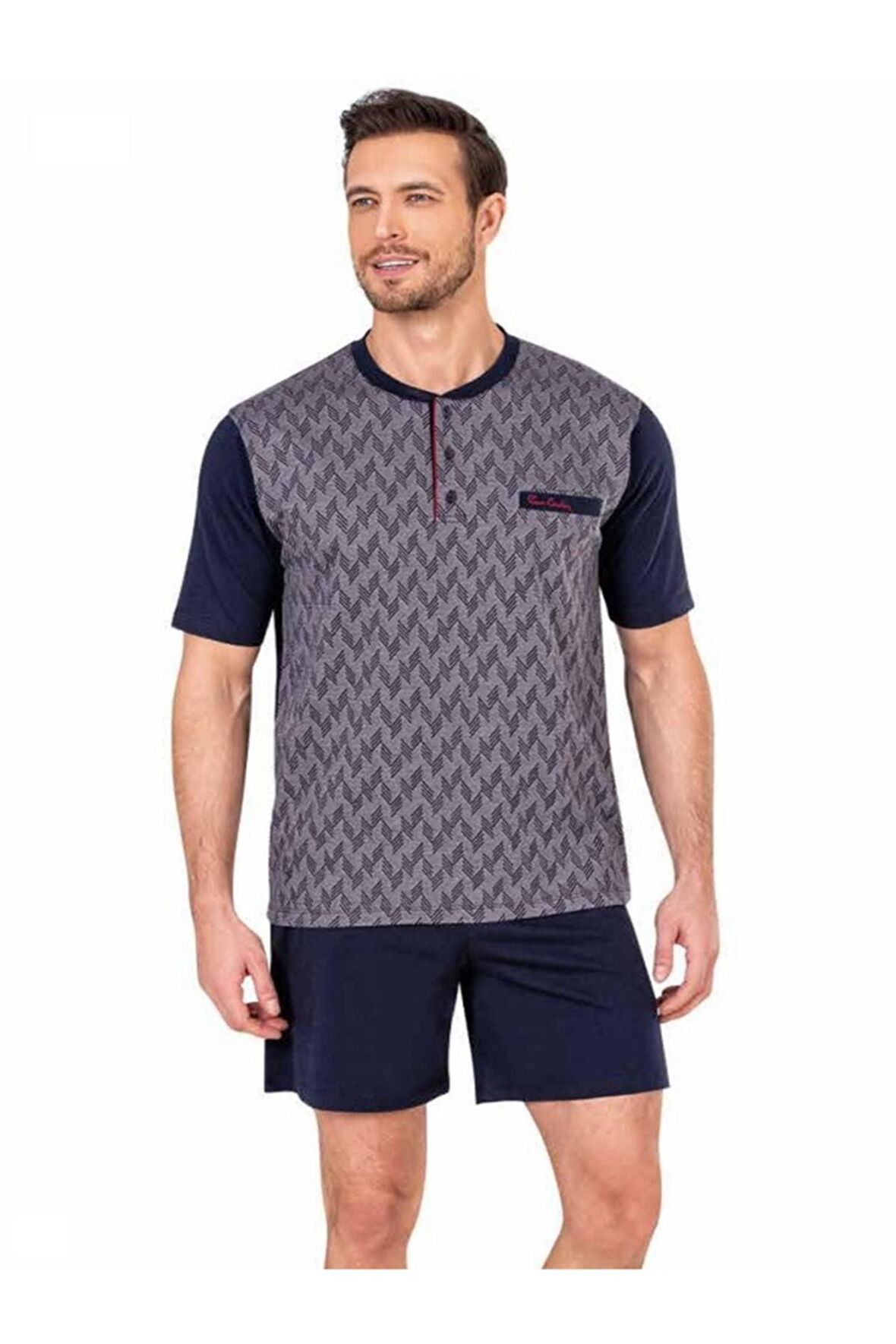 Pierre Cardin Yazlık Damatlık 3'lü Pijama Takımı Kutulu 5481