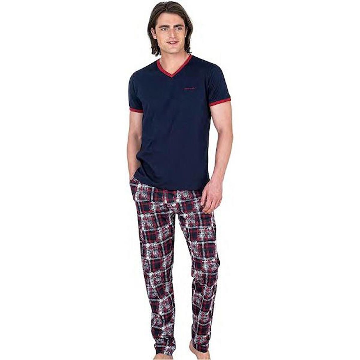 PİERRE CARDİN 6046 V YAKA PİJAMA TAKIMI