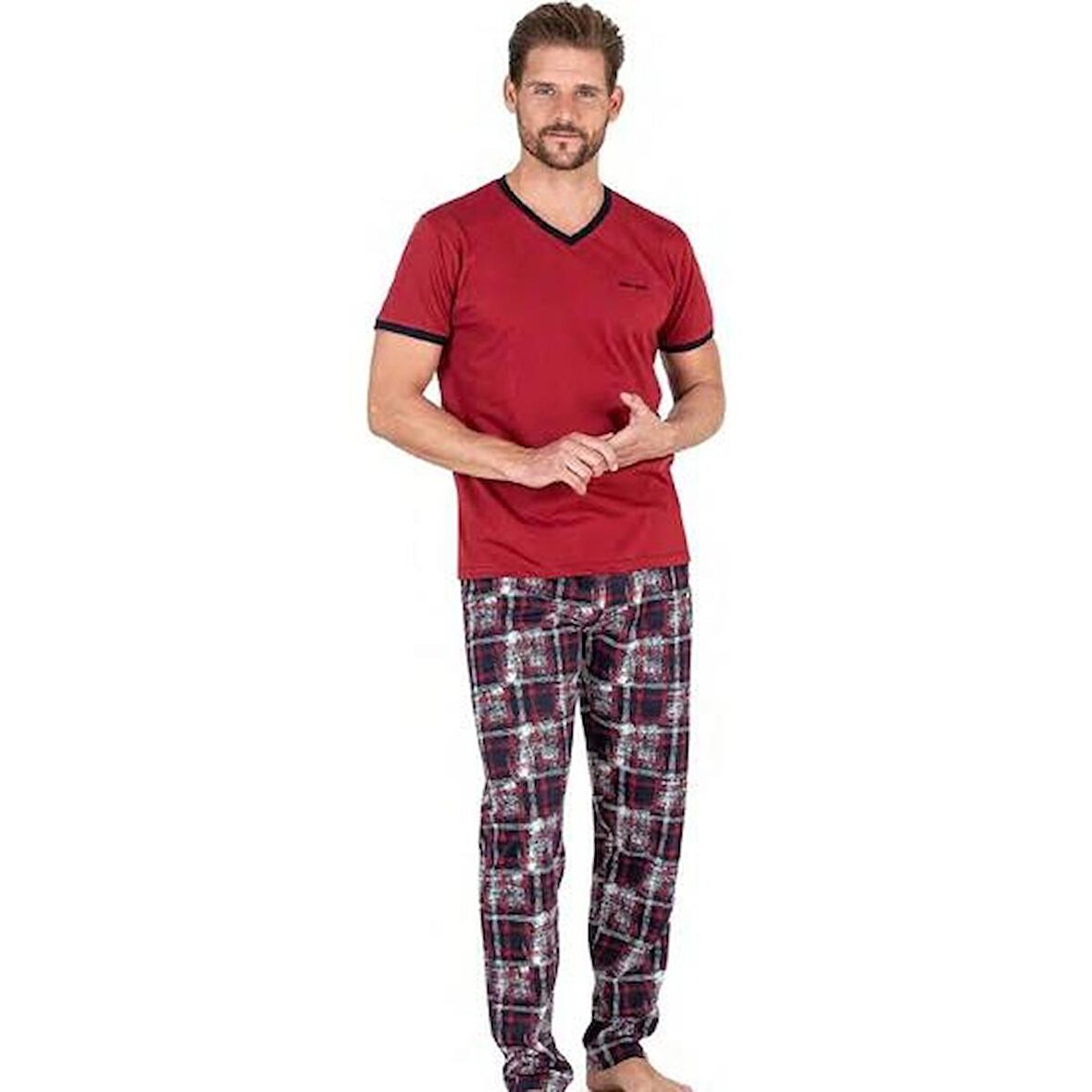 PİERRE CARDİN 6046 V YAKA PİJAMA TAKIMI