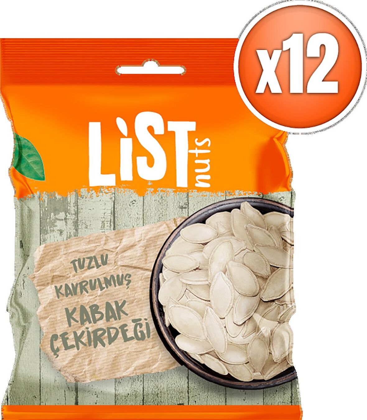 List Nuts Kavrulmuş Kabak Çekirdeği 12 x 90 g
