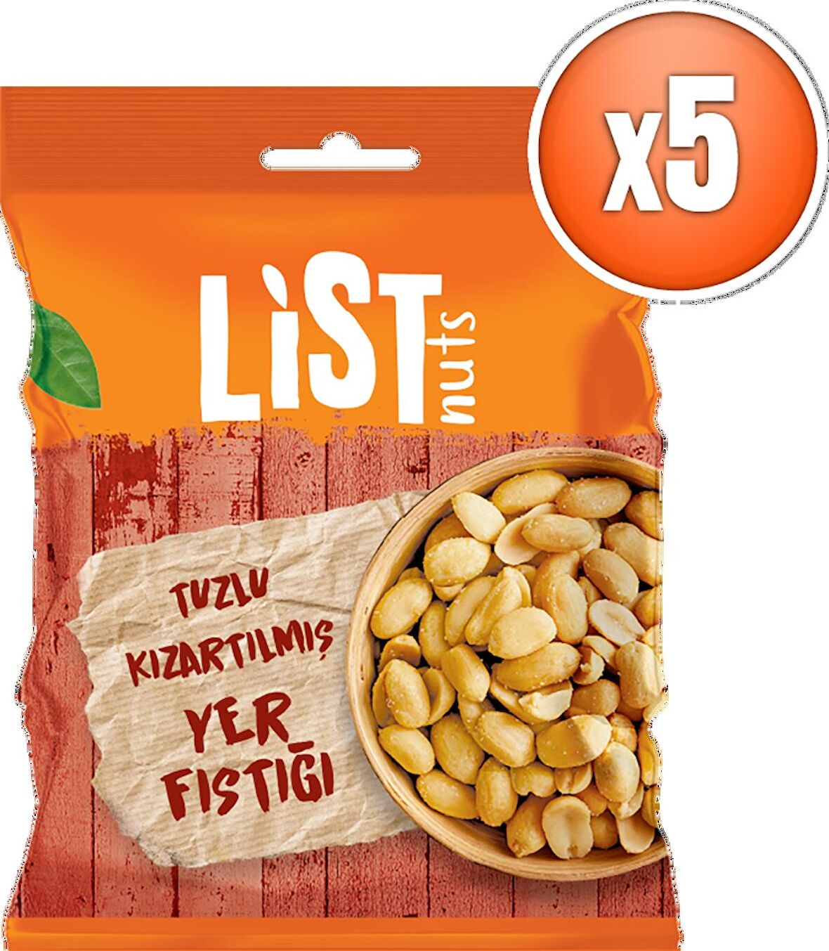 List Nuts Kızarmış Yer Fıstığı 5 x 150 g