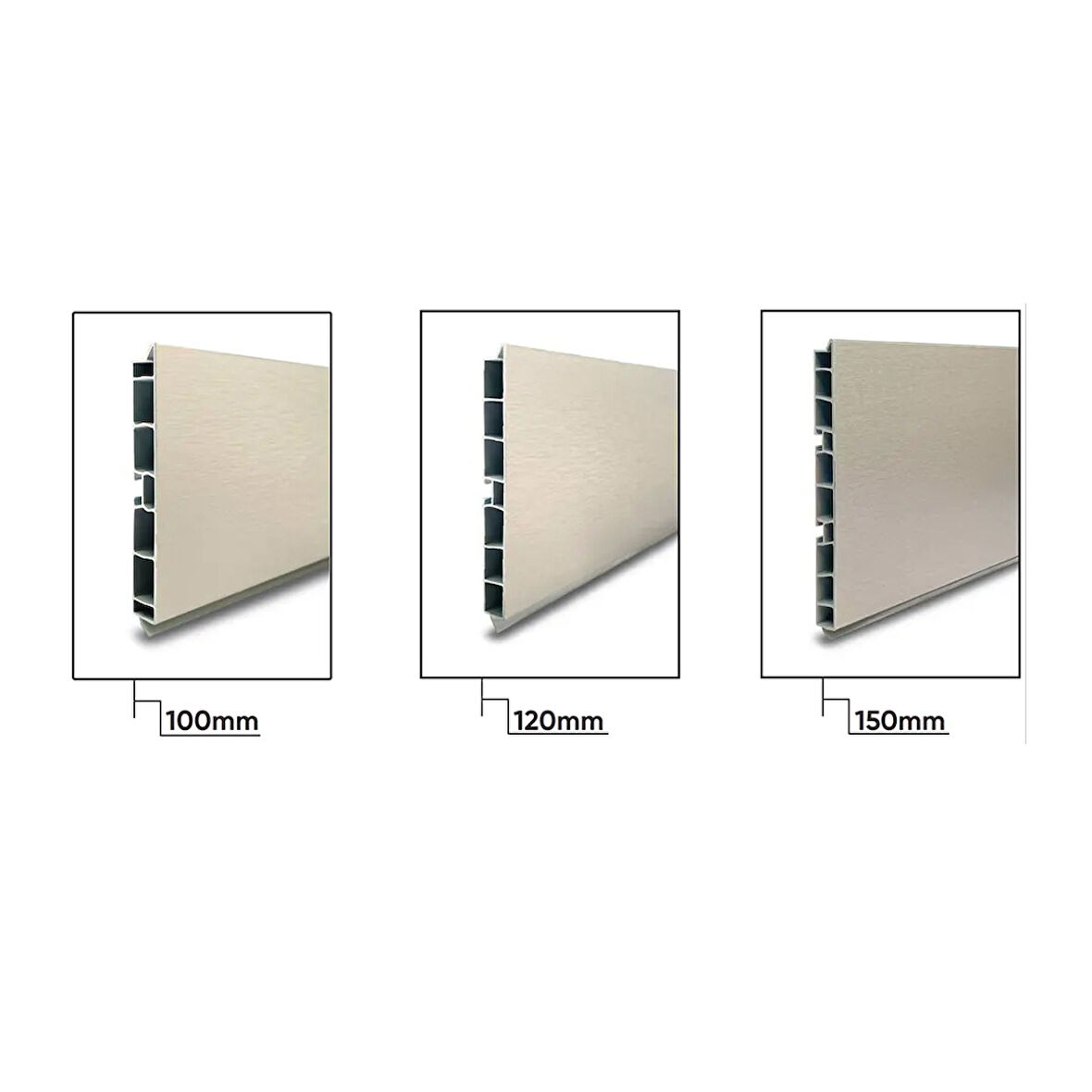 Tunç Alüminyum PVC Profil Baza 100 Mm Krom (3.66)