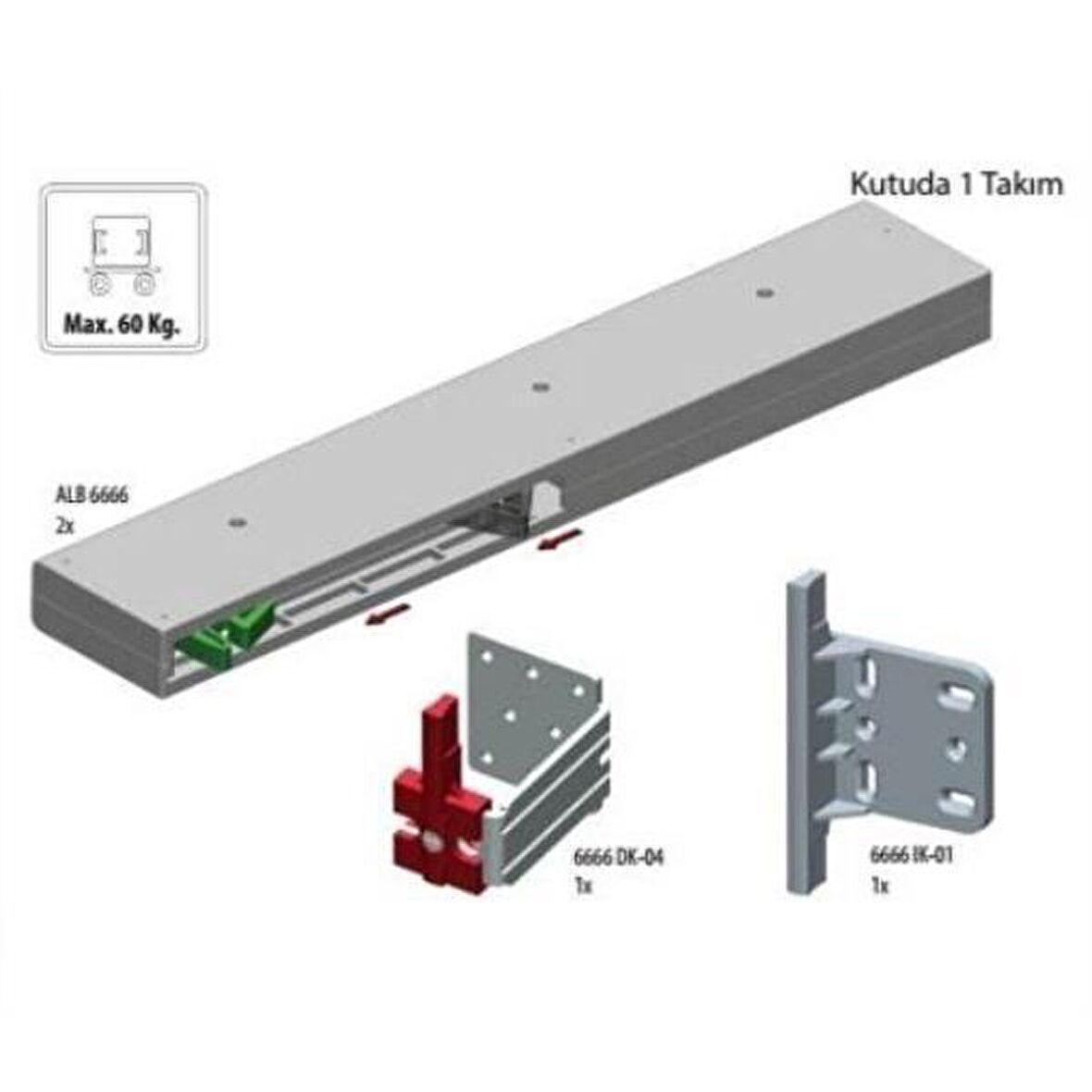 Albatur Sürgü Mekanizması Kapak Yavaşlatıcısı Soft Sistem