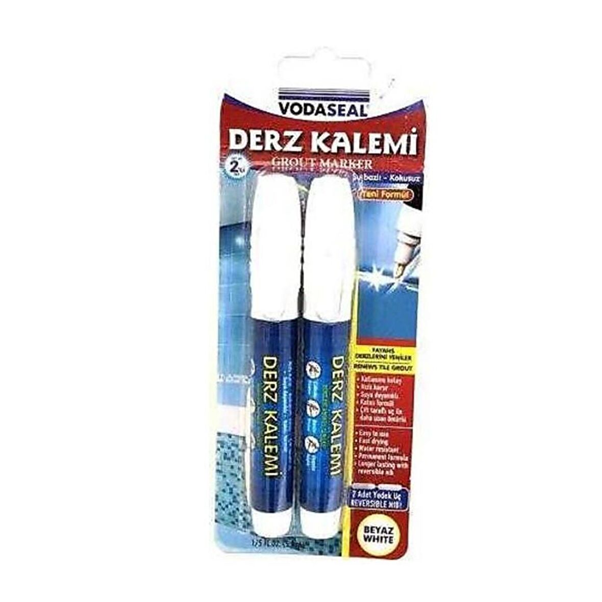 Vodaseal Derz Kalemi İkili Beyaz