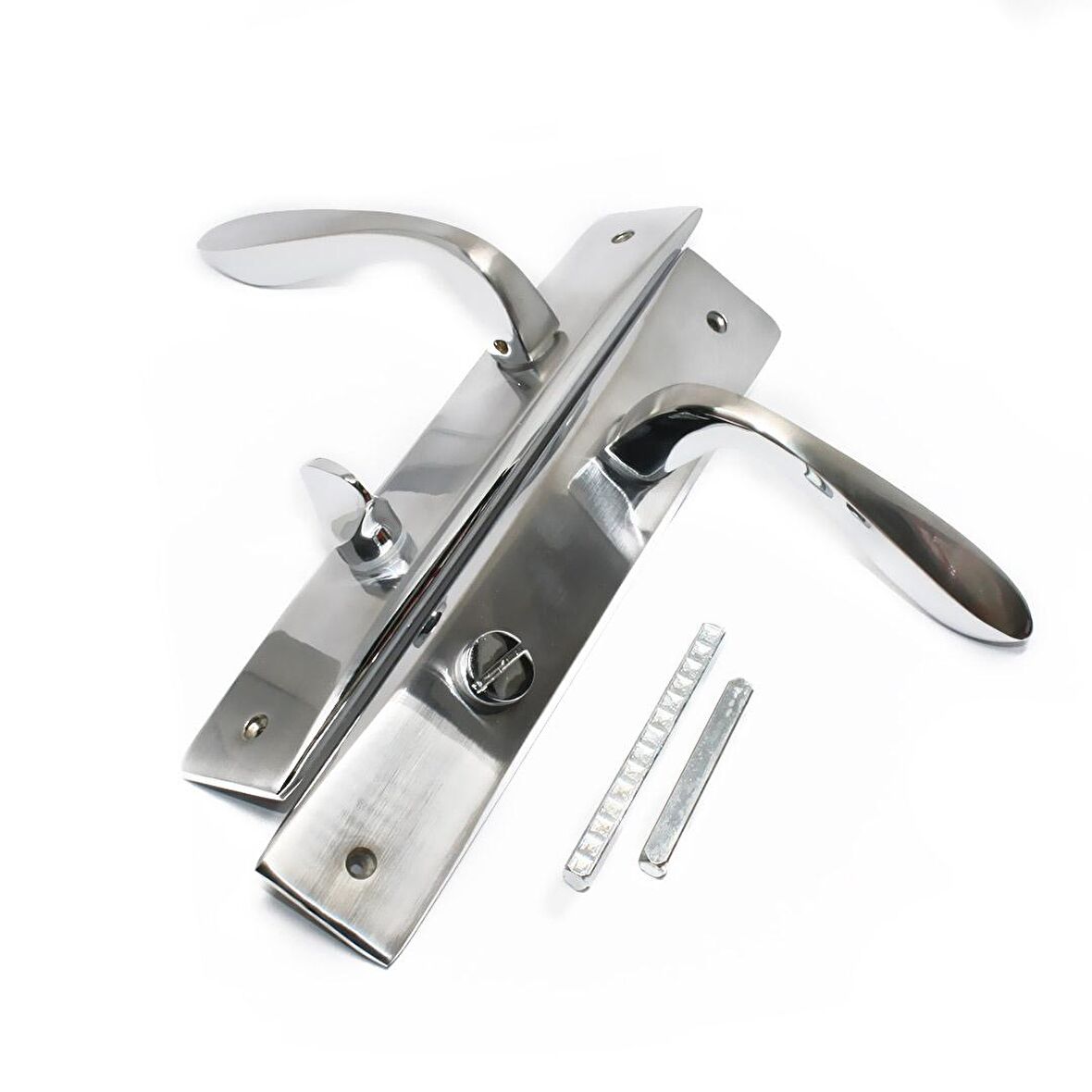 Özen Kapı Kolu Lugo Zmk Krom Saten Wc Aynalı 90Mm