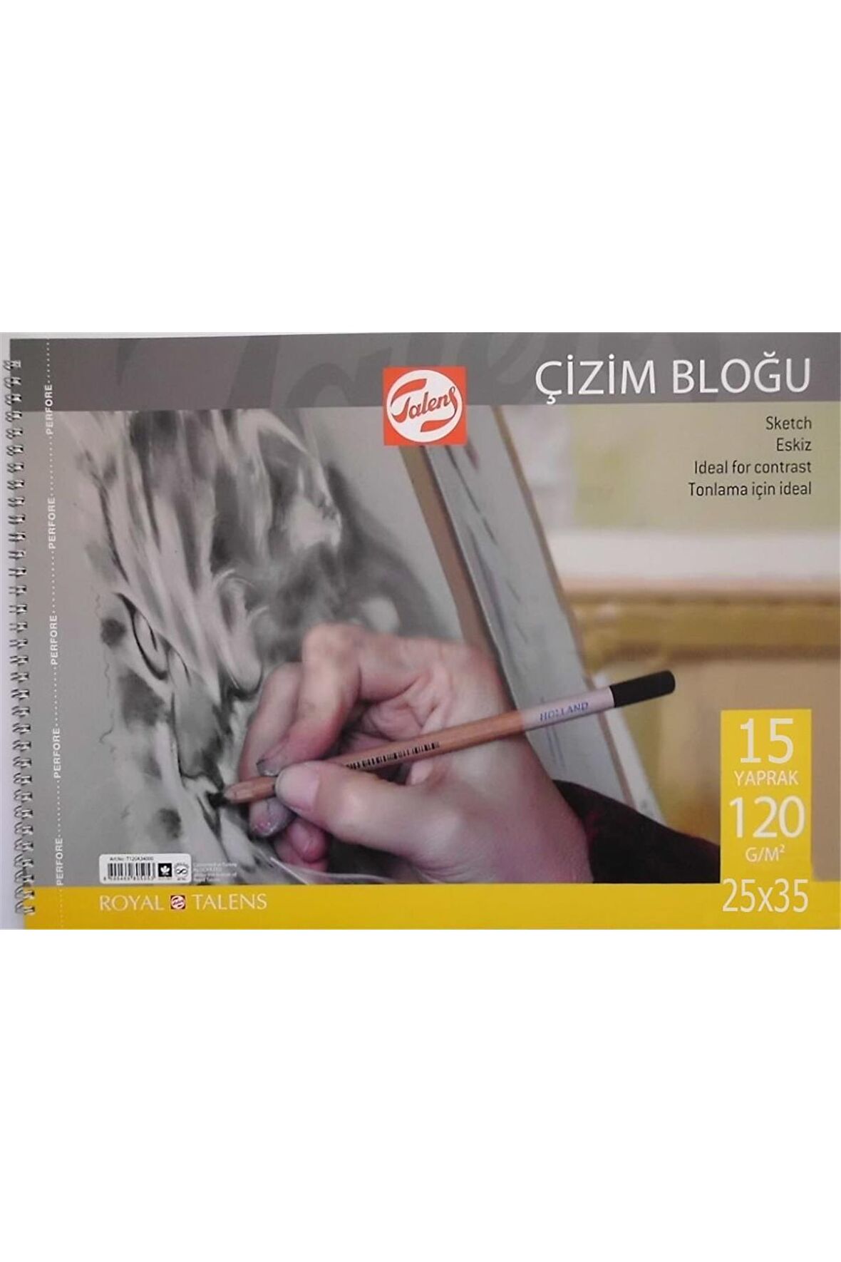 TALENS ÇİZİM BLOĞU ESKİZ ÇİZİM DEFTERİ (25X35) 120GR 15 SAYFA