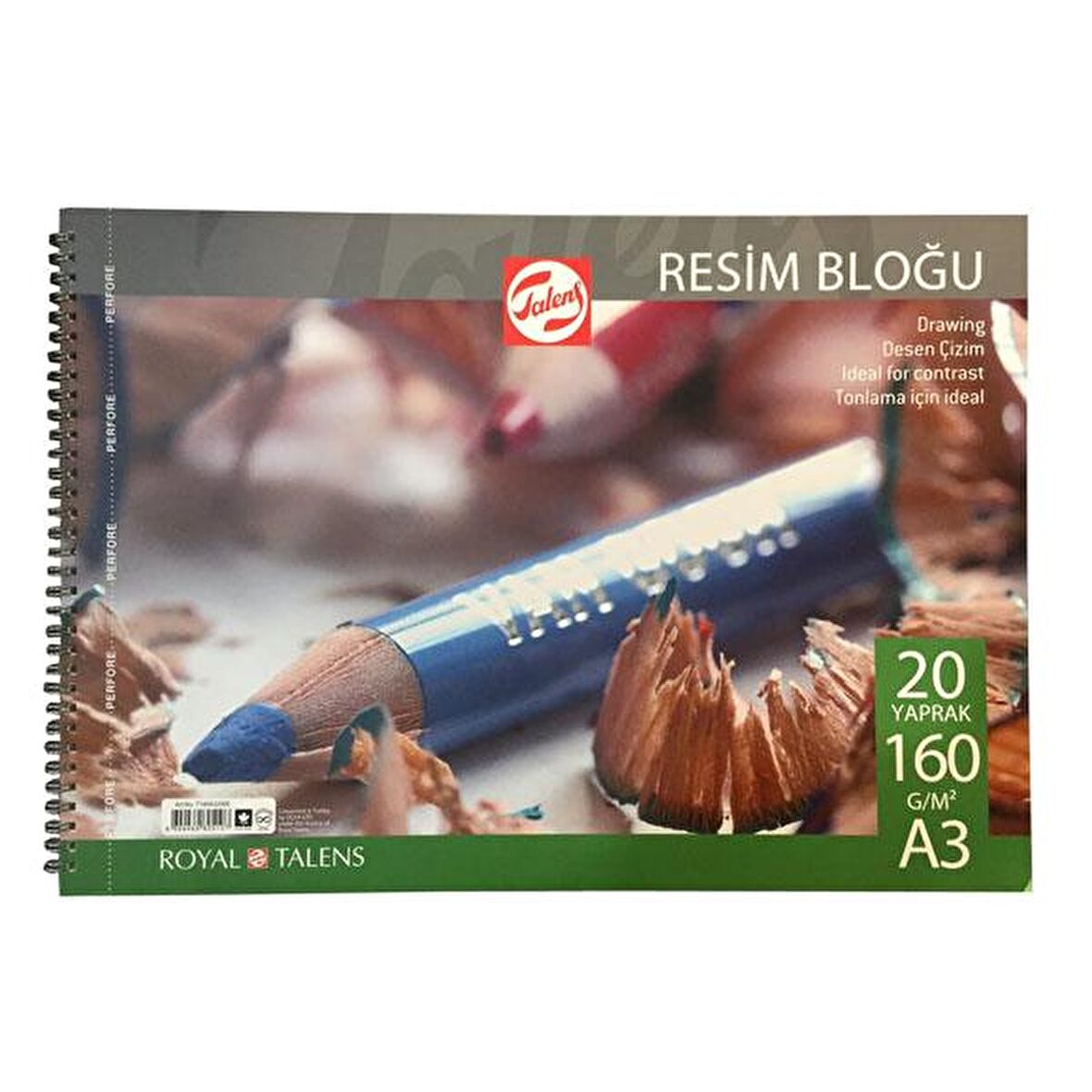 Talens Resim Bloğu Spiralli 160 g A3 20 Yaprak