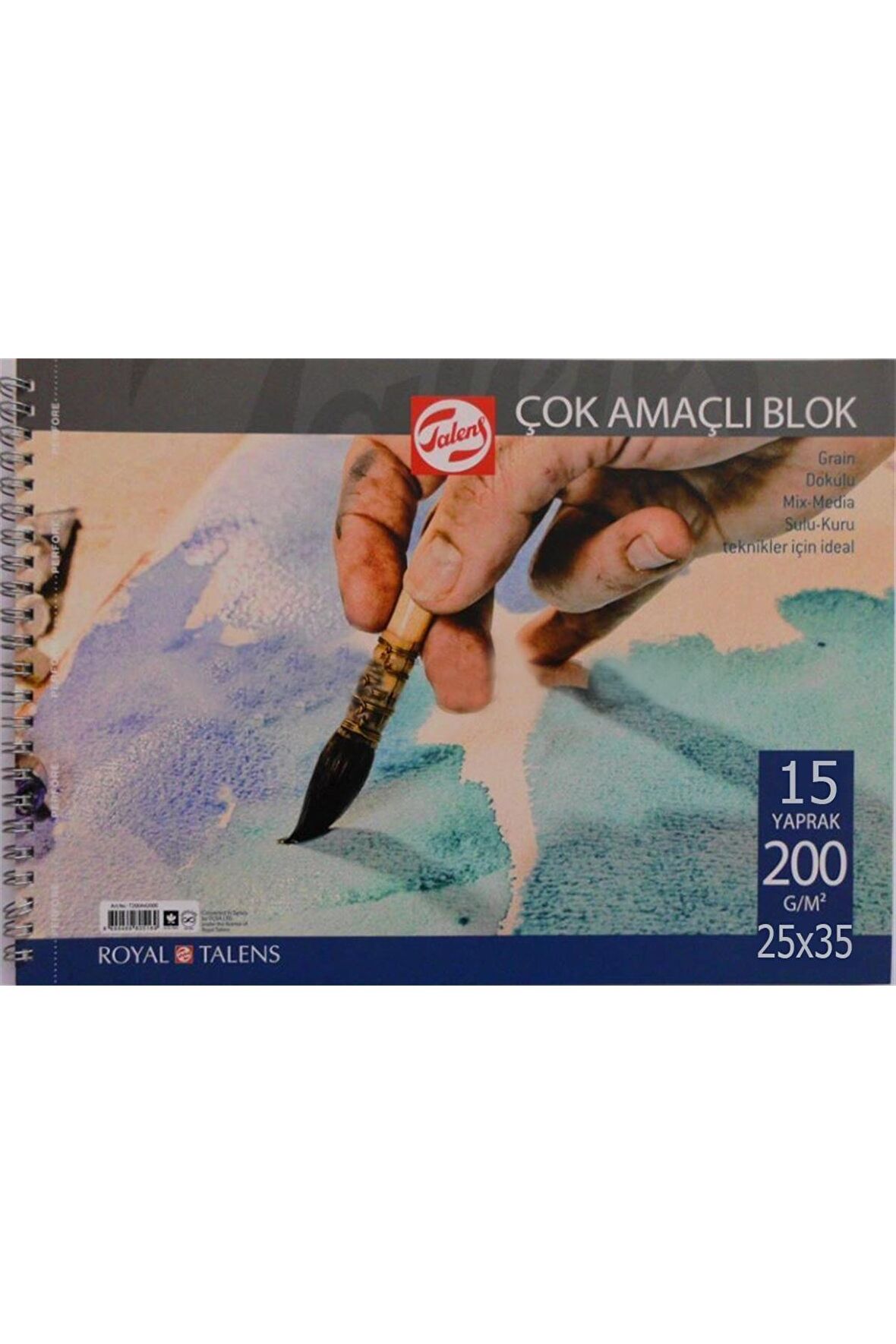 Talens Çok Amaçlı Blok Spiralli 200g 25x35 15 Yaprak