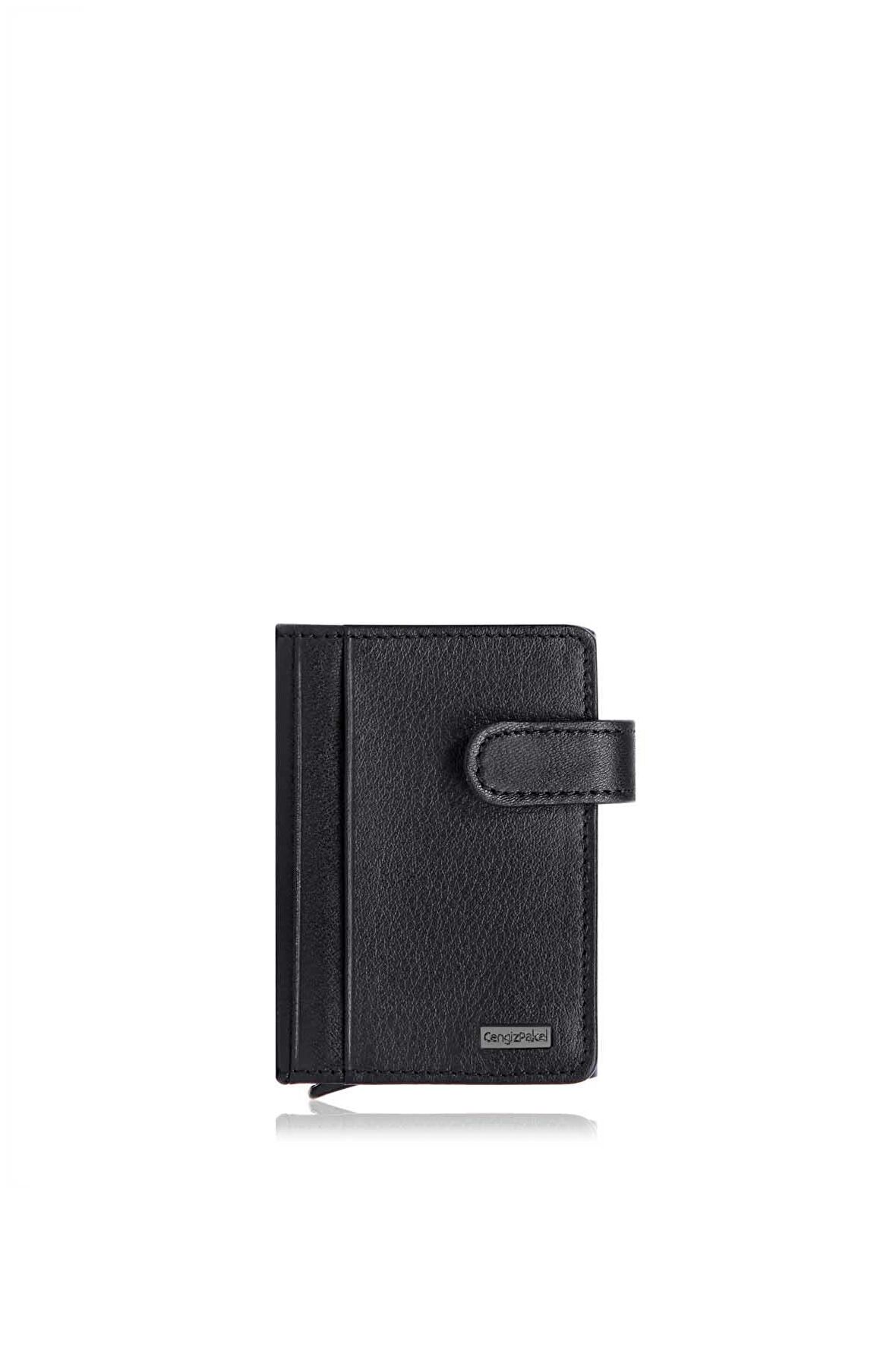 Cengiz Pakel Hakiki Deri Kartlık 2454-Siyah
