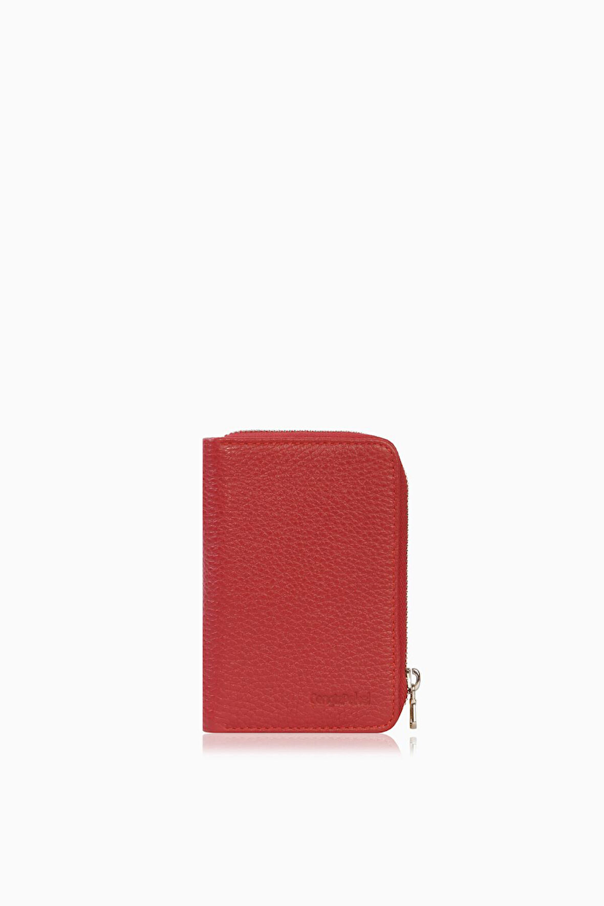 Cengiz Pakel Unisex Deri Cüzdan 13694-Kırmızı