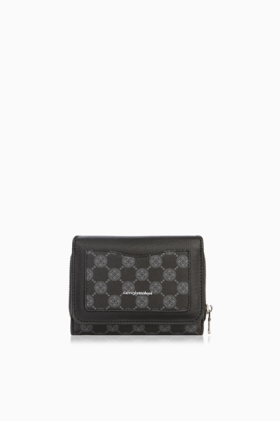 Cengiz Pakel Orta Boy Kadın Monogram Cüzdan-Portföy – 65239MP – Siyah