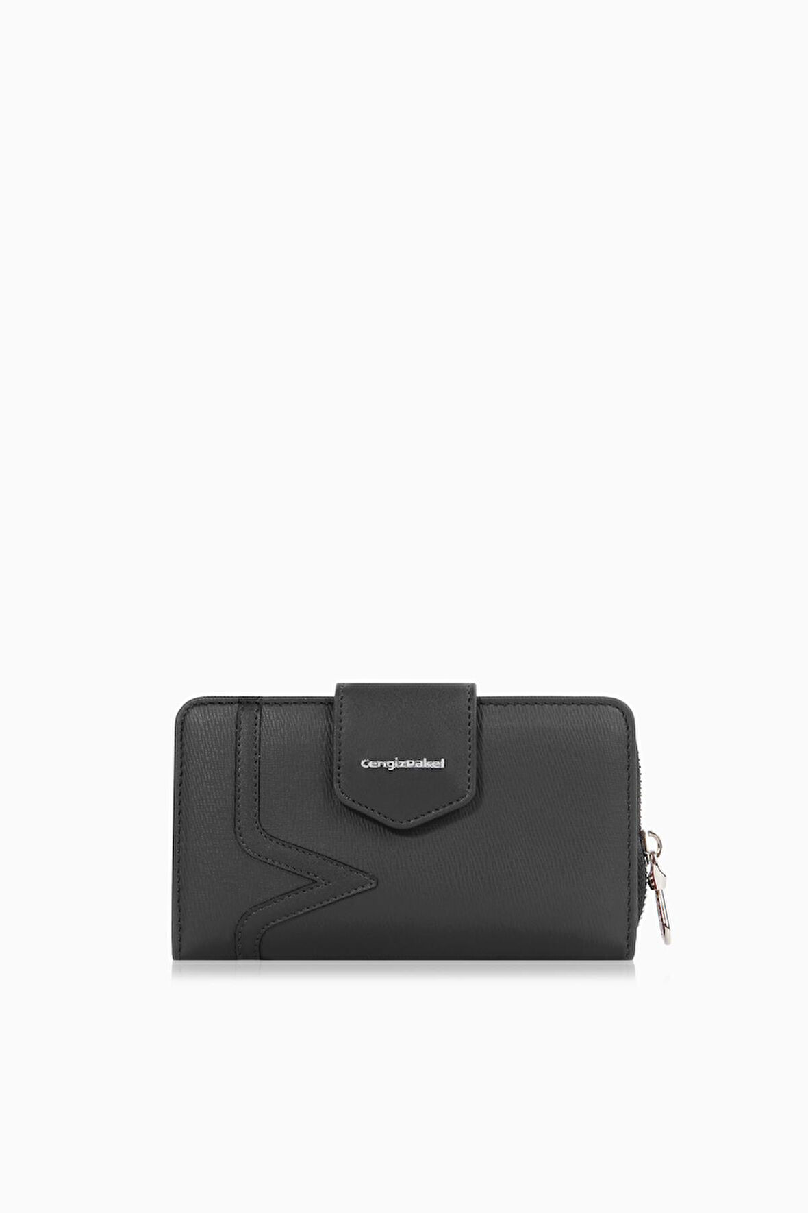 Cengiz Pakel Orta Boy Kadın Cüzdan - 65295 - Siyah/Pudra