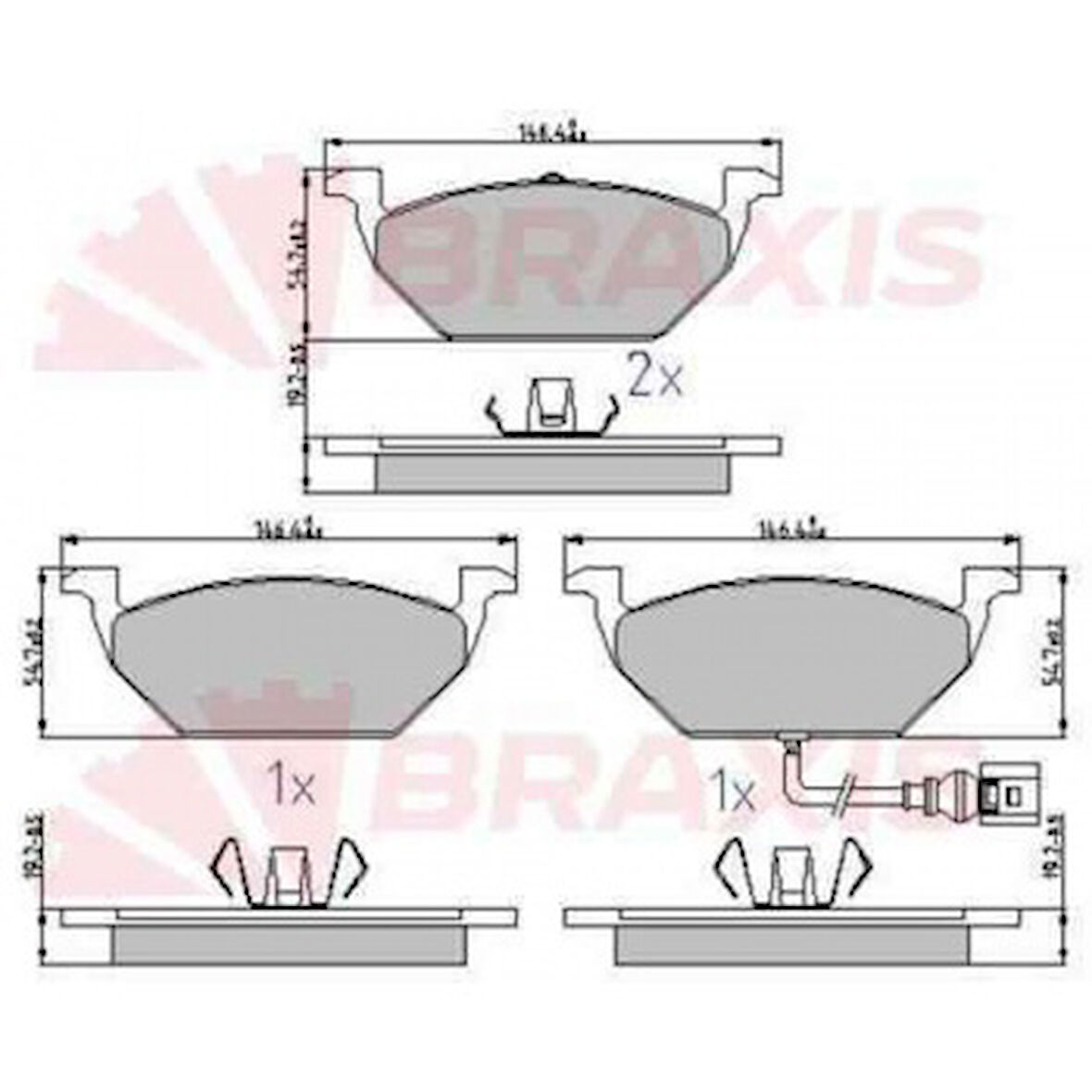 Vag Fren Balatası On Caddy Altea 04>15 Golf V VI A3 Octavıa 04>13 Jetta 06>11 Leon 06>13 Toledo 05>09 Ye - Braxıs Aa0627