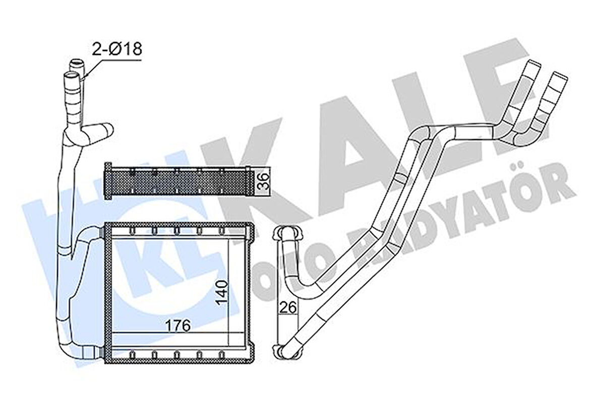 Ford Kalorıfer Radyatörü - Kalorıfer Radyatörü - Kal 357330