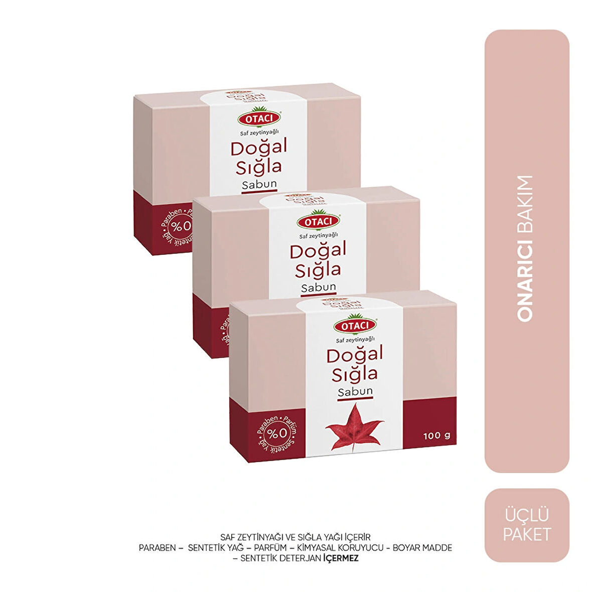 Otacı Doğal Sığla Sabun Üçlü Paketi