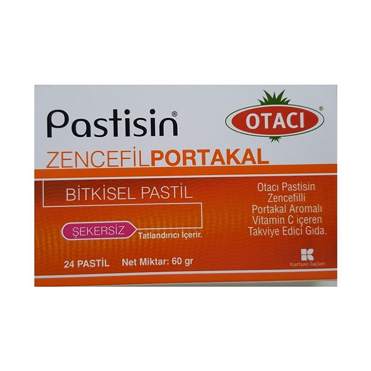 Otacı Pastisin Zencefil Portakal Bitkisel Pastil 24 Adet