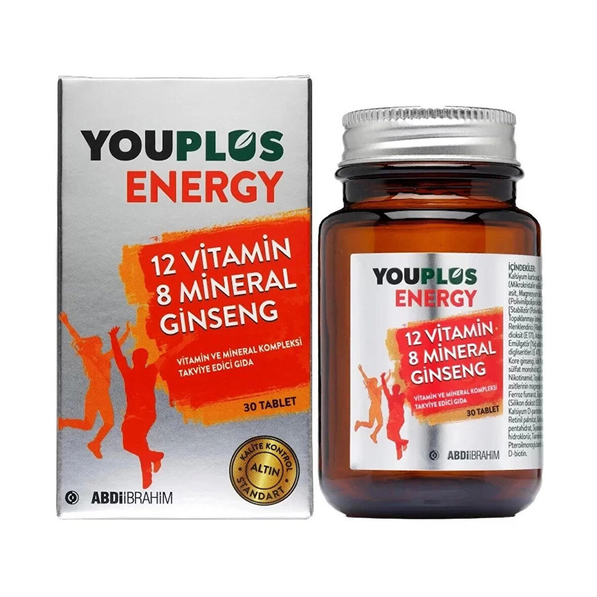 Youplus Energy 12 Vitamin Ve 8 Mineral Kompleksi 30 Tablet - Abdi İbrahim