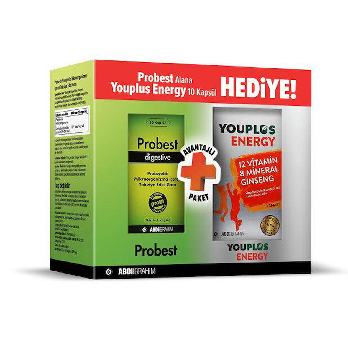 Probest Digestive Probiyotik 20 Kapsül Alana + Youplus Energy 10 Tablet Hediye 8699514013037