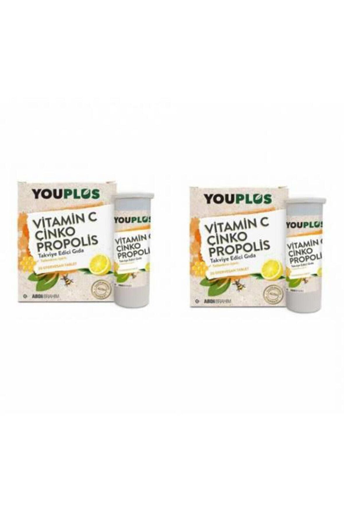 Vitamin C Çinko Propolis Efervesan Tablet Takviye Edici Gıda 2 Adet