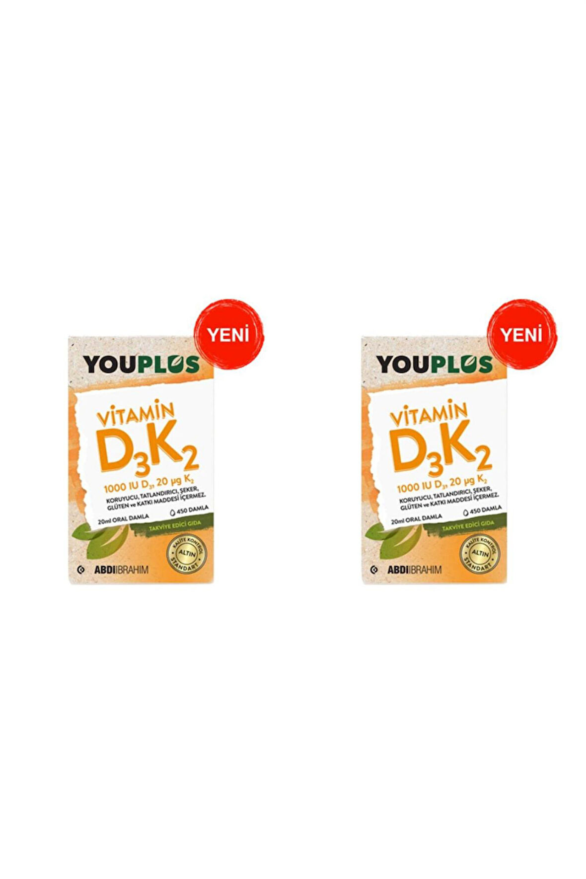 Youplus Vitamin D3K2 20 ml 2 Adet