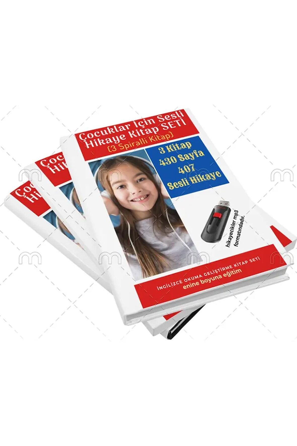 Çocuklar Için Sesli Hikaye Kitap Seti (3 Spiralli Kitap)