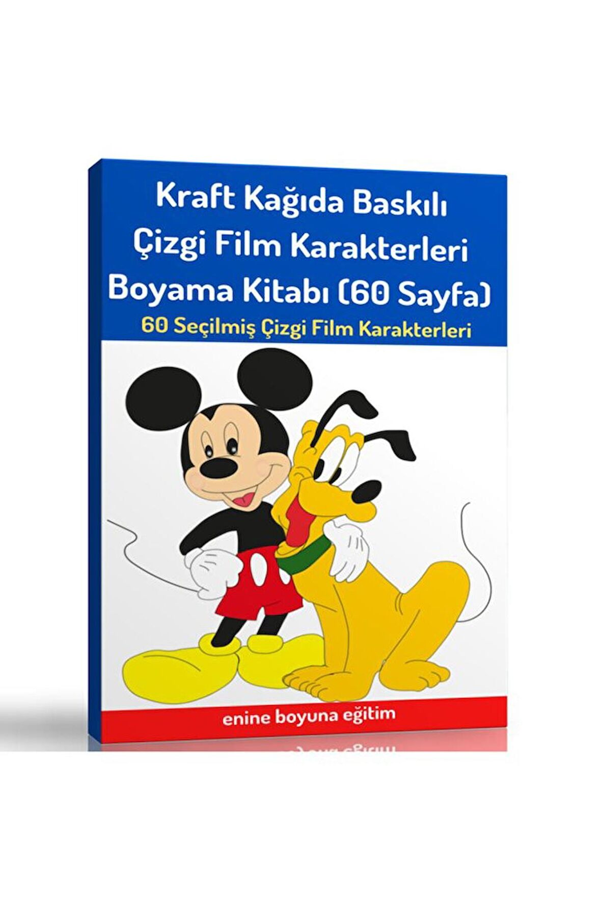 Spiralli Kraft Kağıda Baskılı Çizgi Film Karakterleri Boyama Kitabı