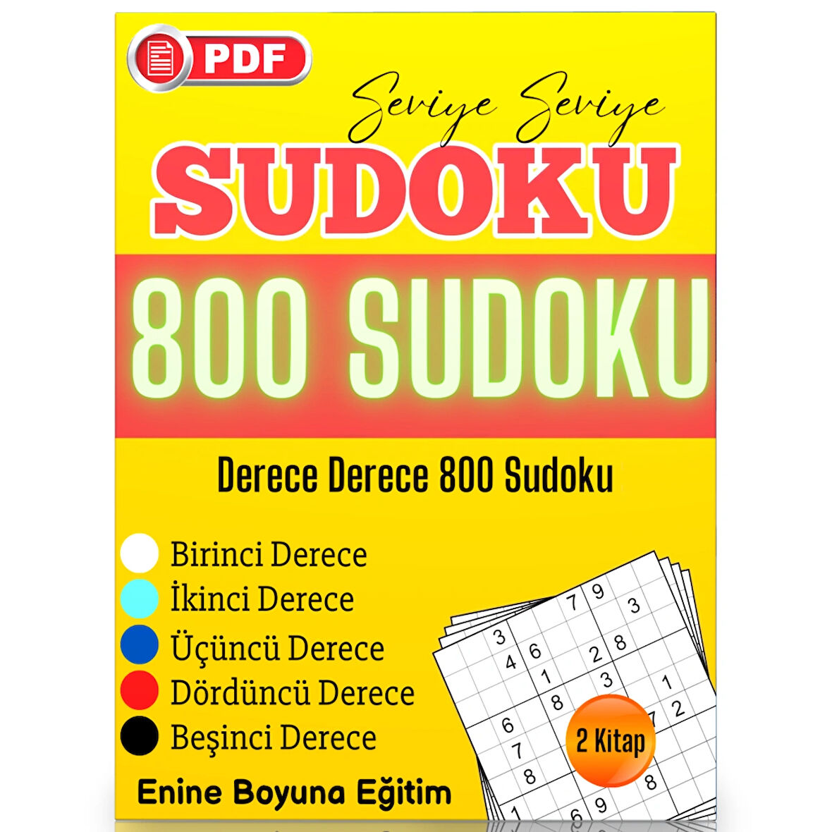 Seviye Seviye Sudoku Kitap Seti (800 Sudoku)