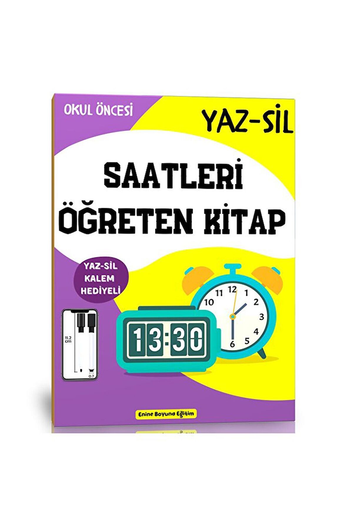 Okul Öncesi Saatleri Öğreten Yaz-sil Kitabı