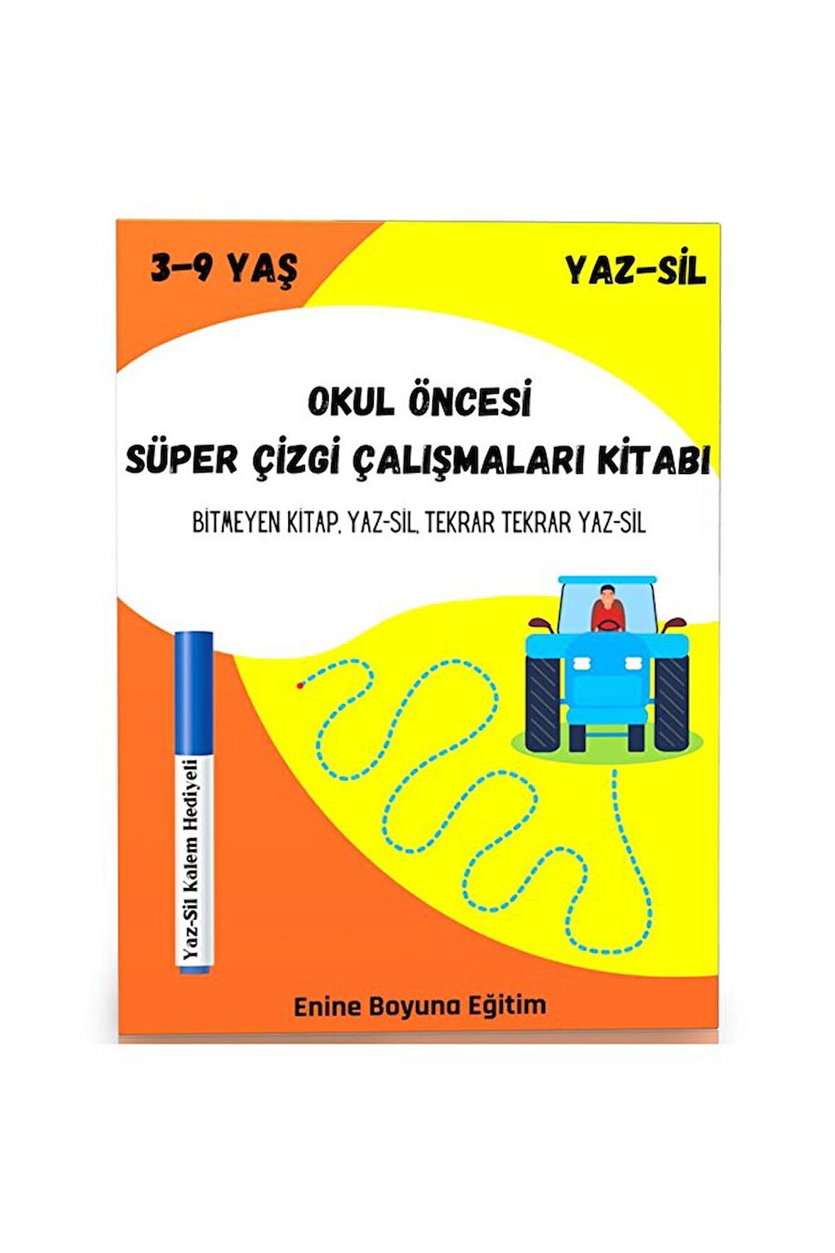 Okul Öncesi Süper Çizgi Çalışmaları Yaz-sil Kitabı