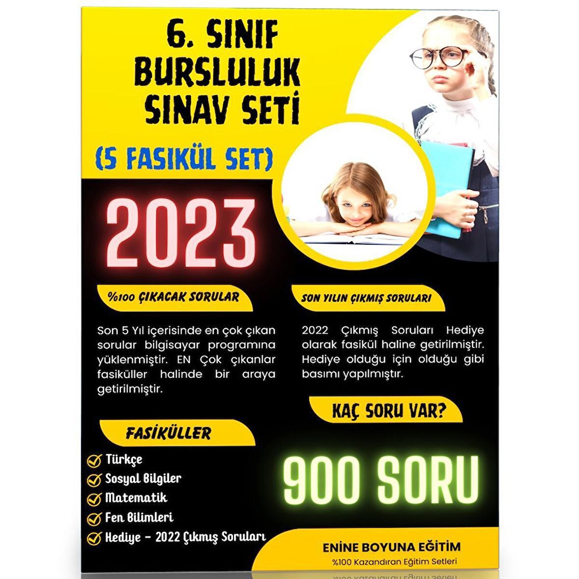 6. Sınıf Bursluluk Sınav Seti (5 Fasikül Kitap)