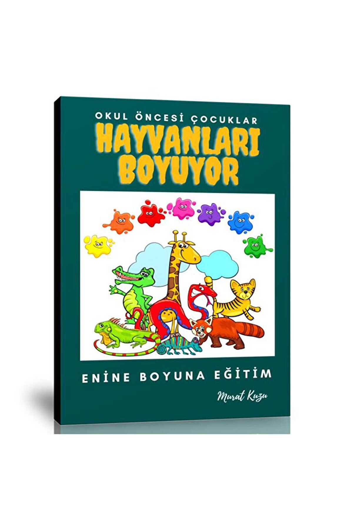 Enine Boyuna Okul Öncesi Çocuklar Hayvanları Boyuyor Kitabı