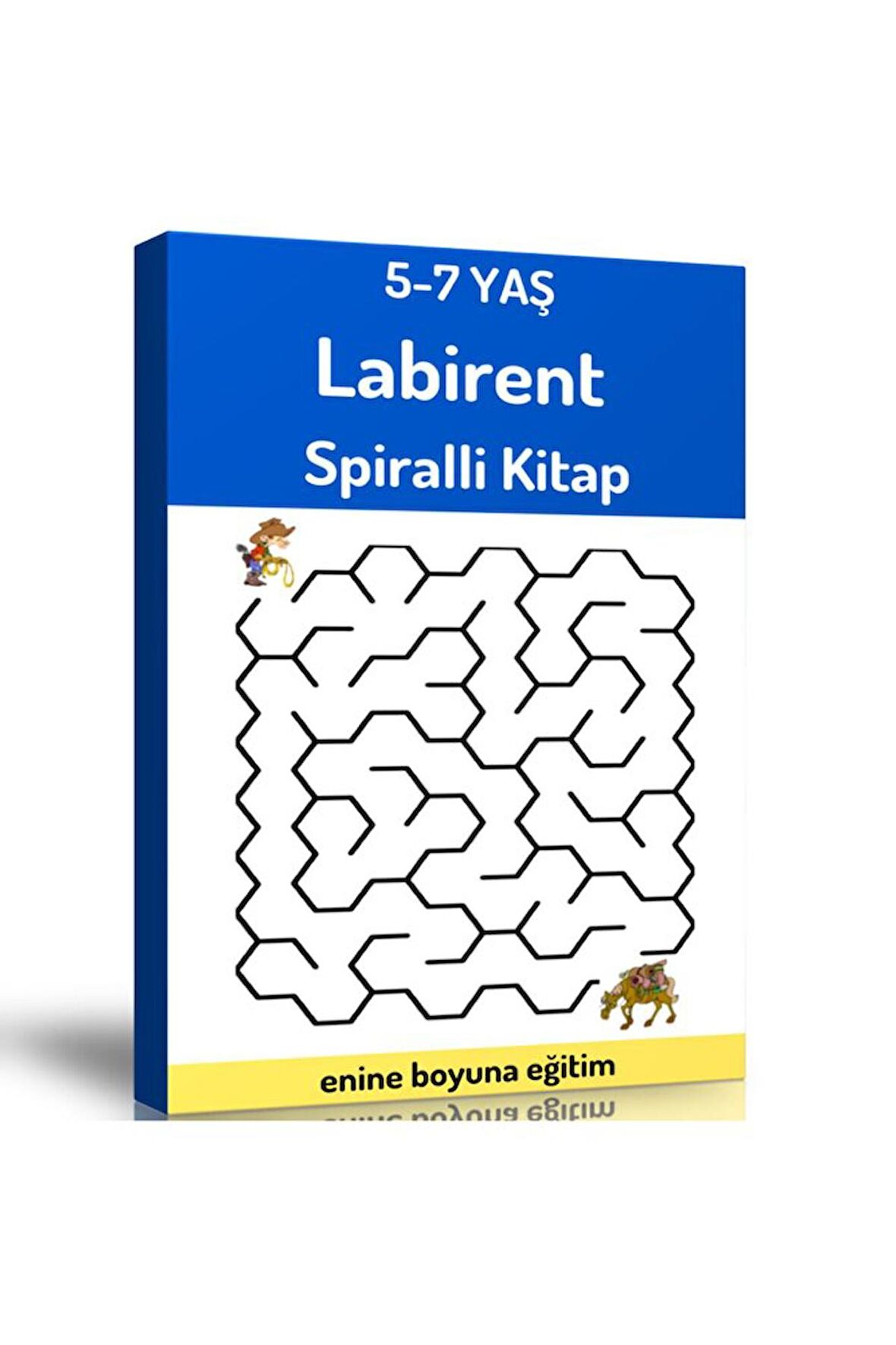 Okul Öncesi 5-7 Yaş Labirent Bulmaca Kitabı (spiralli)