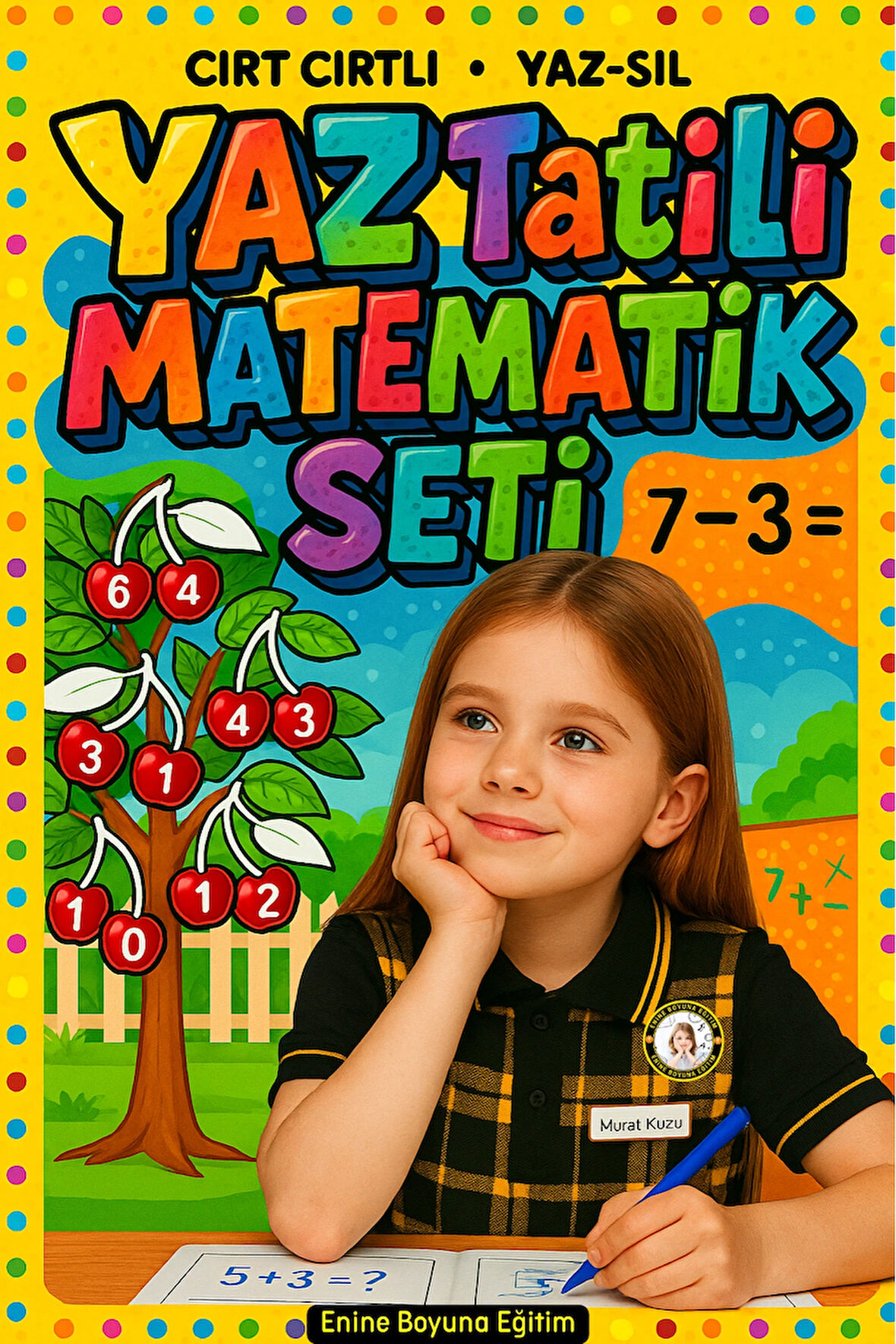 Okul Öncesi ve Birinci Sınıflar İçin YAZ Tatil Matematik Seti (Cırt Cırtlı YAZ-SİL)