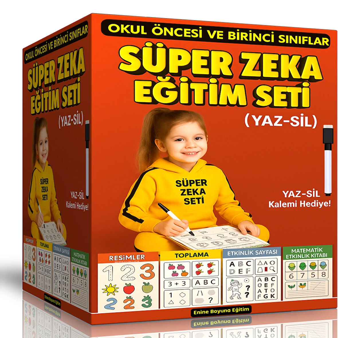 Okul Öncesi ve Birinci Sınıflar İçin Süper Zeka Eğitim Seti (YAZ-SİL)