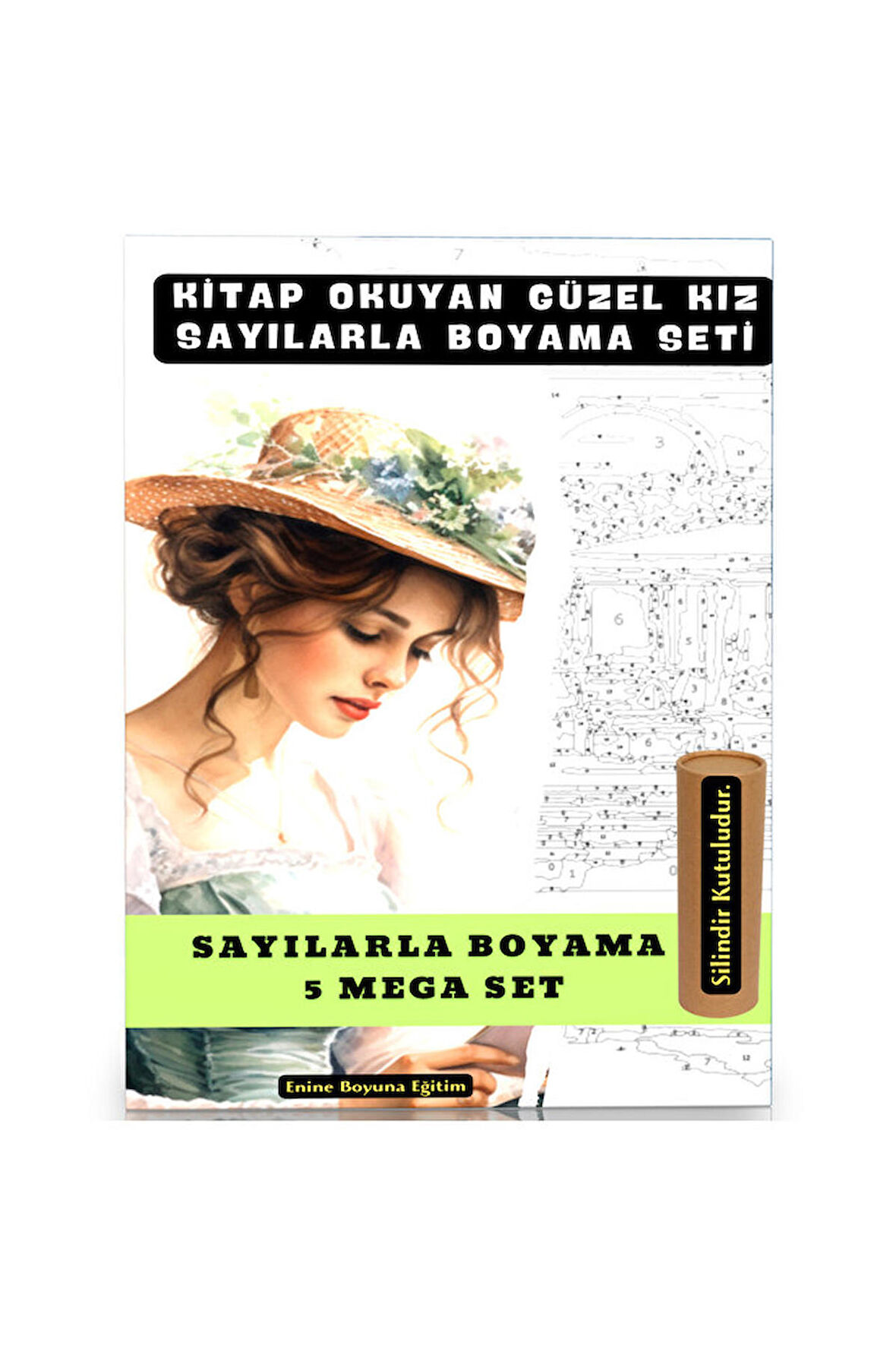 Sayılarla Boyama Tablo Seti (Kitap Okuyan Güzel Kız)