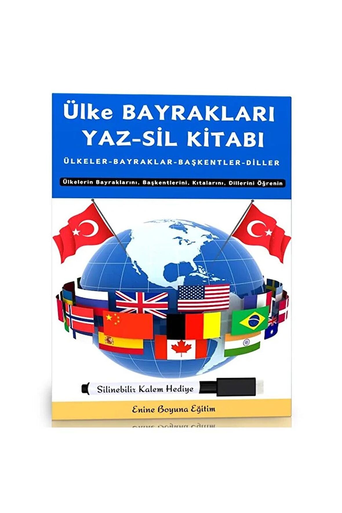 Ülke Bayrakları Yaz-Sil Kitabı (Herkes İçin)