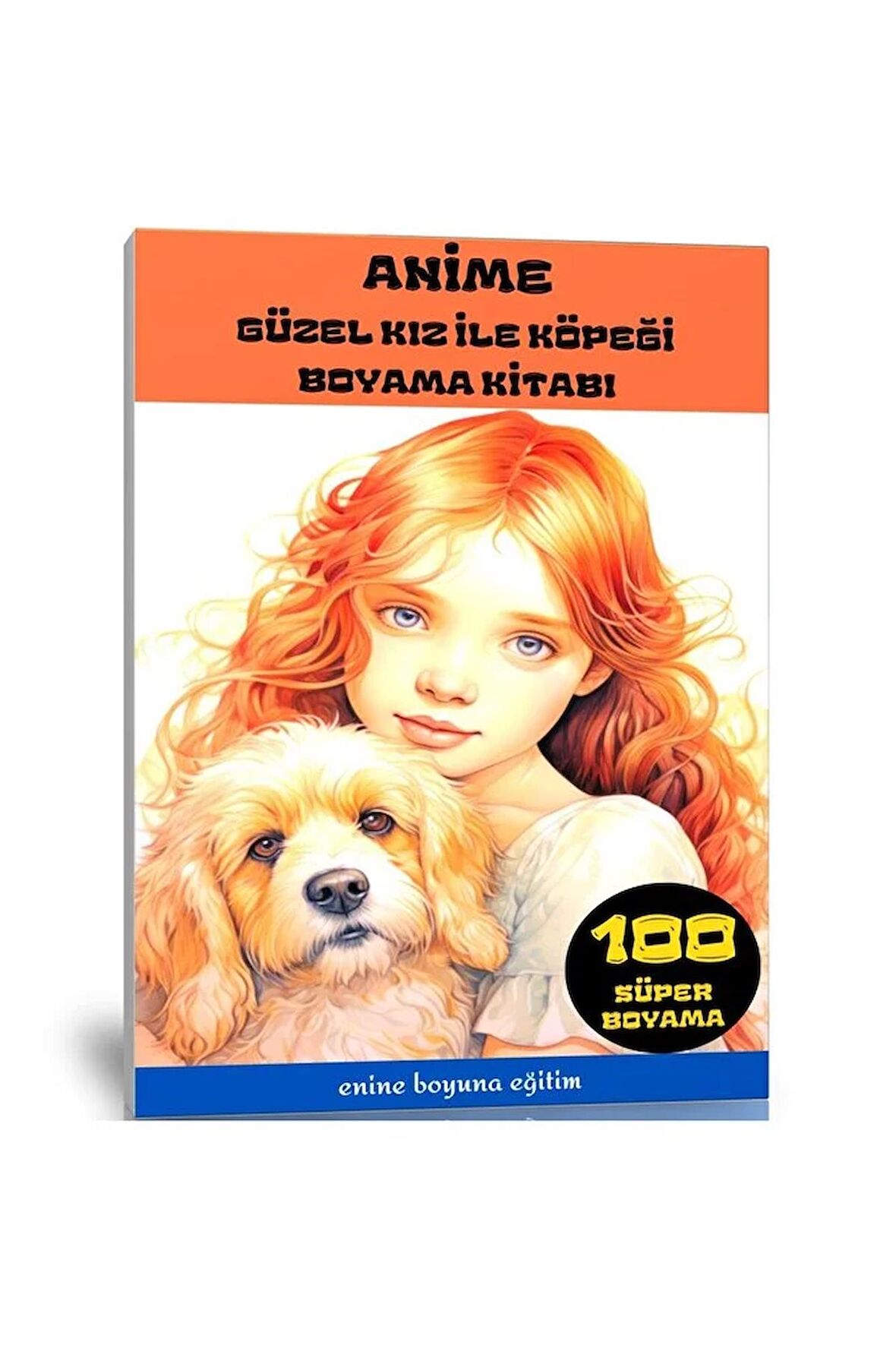 Anime Güzel KIZ ile Köpeği Boyama Kitabı (100 Tam Sayfa)