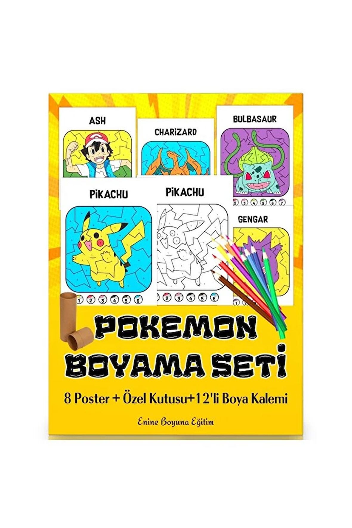 Pokemon Boyama Seti (Hediye Paketinde)