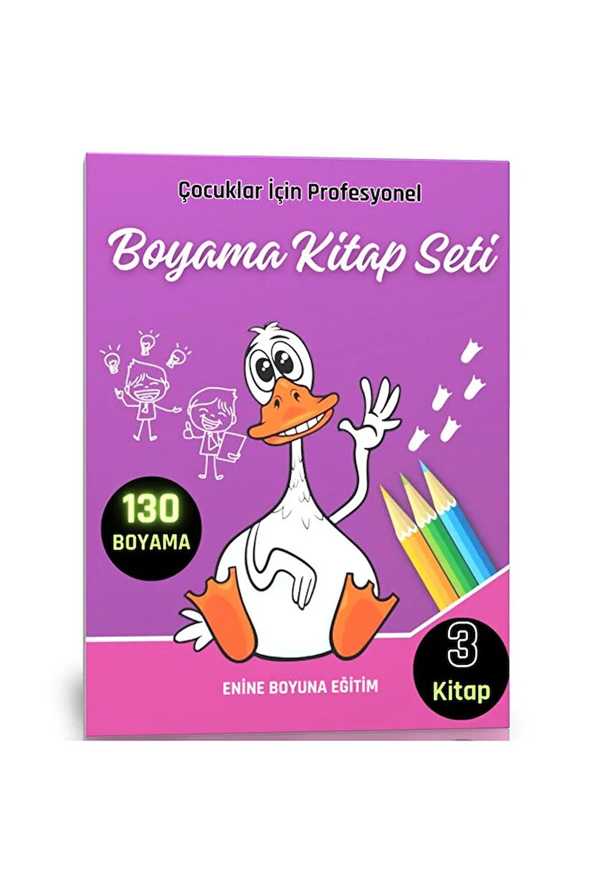 Çocuklar İçin Profesyonel Boyama Kitap Seti (3 Kitap)