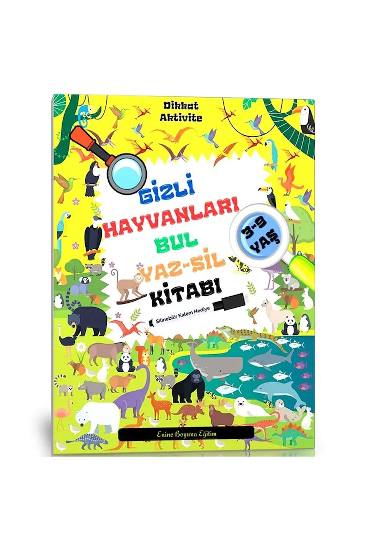 Gizli Hayvanları Bul YAZ-SİL Kitabı